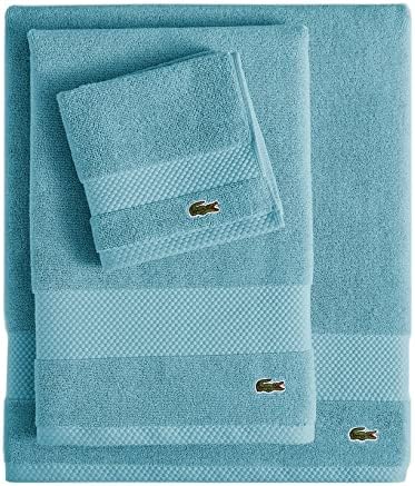 Lacoste Heritage Supima Cotton Bath Sheet, Celestial, 35" x 70"