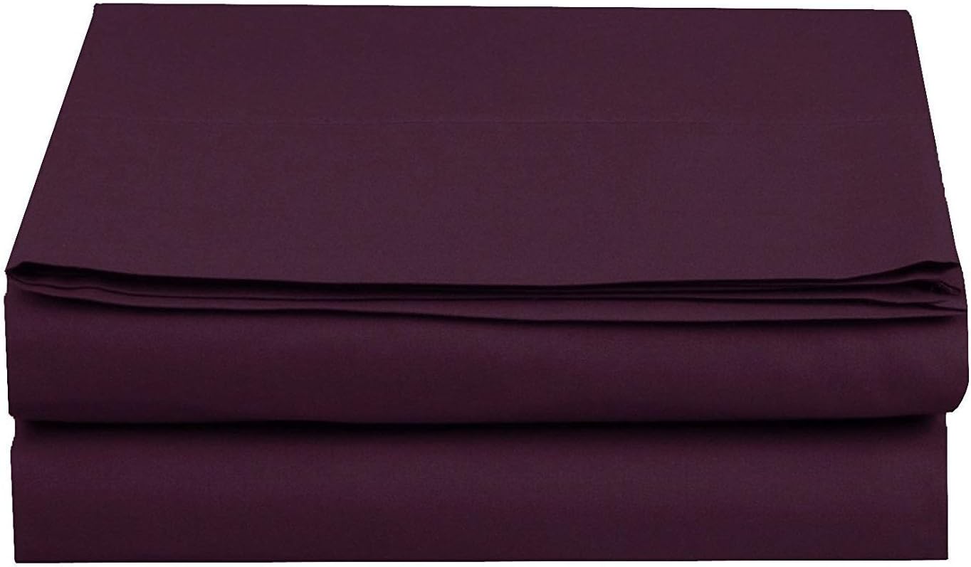 Luxury Flat Sheet on Amazon Elegant Comfort Wrinkle-Free 1500 Premier Hotel Quality 1-Piece Flat Sheet, King Size, White