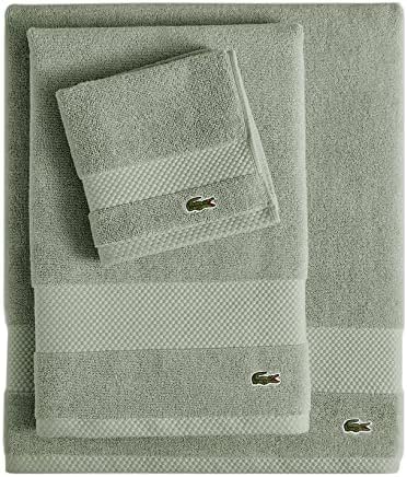 Lacoste Heritage Supima Cotton Bath Towel, Aloe, 30" x 54"