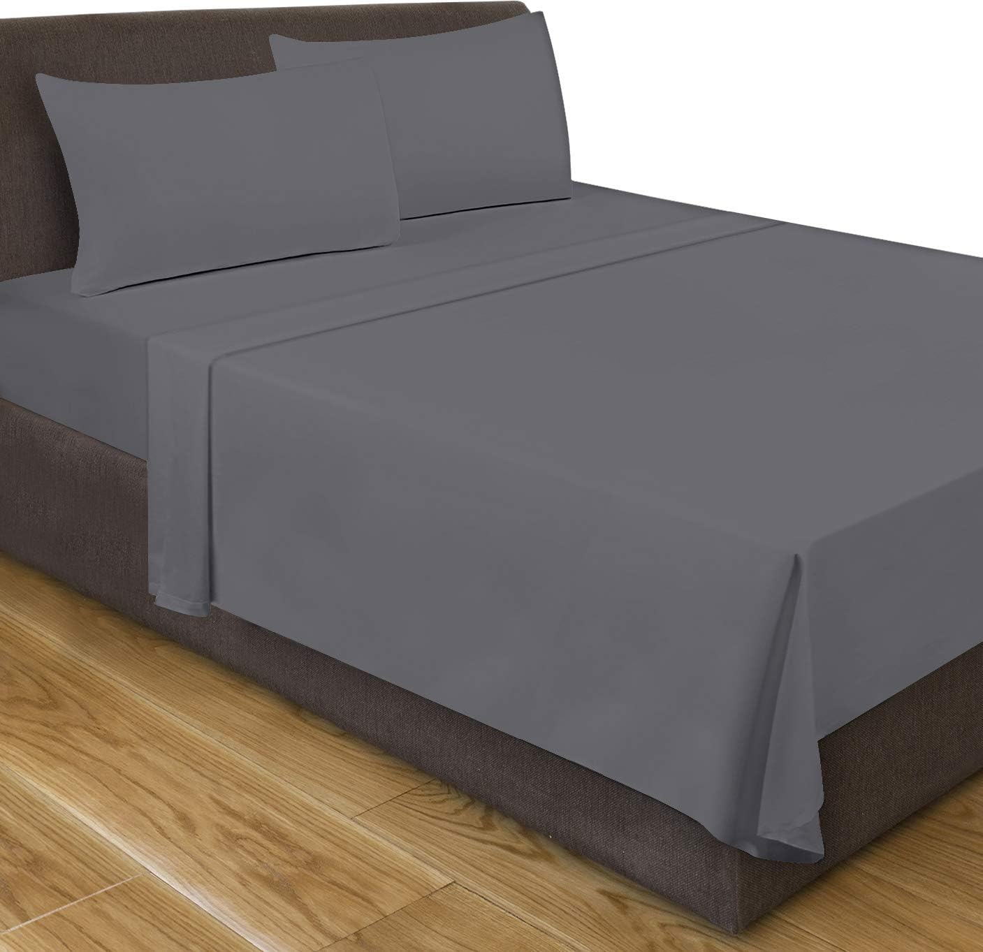 Utopia Bedding Flat Sheet - 1 Pack (Queen, White) - Soft Brushed Microfiber Fabric - Shrinkage & Fade Resistant Top Sheet - Easy Care Bed Sheet