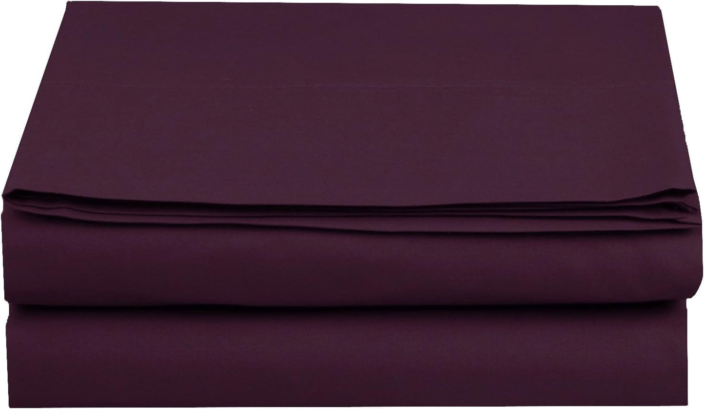 Luxury Flat Sheet on Amazon Elegant Comfort Wrinkle-Free 1500 Premier Hotel Quality 1-Piece Flat Sheet, King Size, White