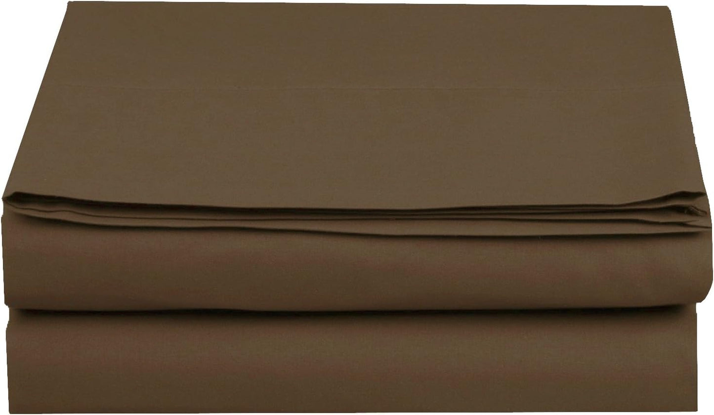 Luxury Flat Sheet on Amazon Elegant Comfort Wrinkle-Free 1500 Premier Hotel Quality 1-Piece Flat Sheet, King Size, White