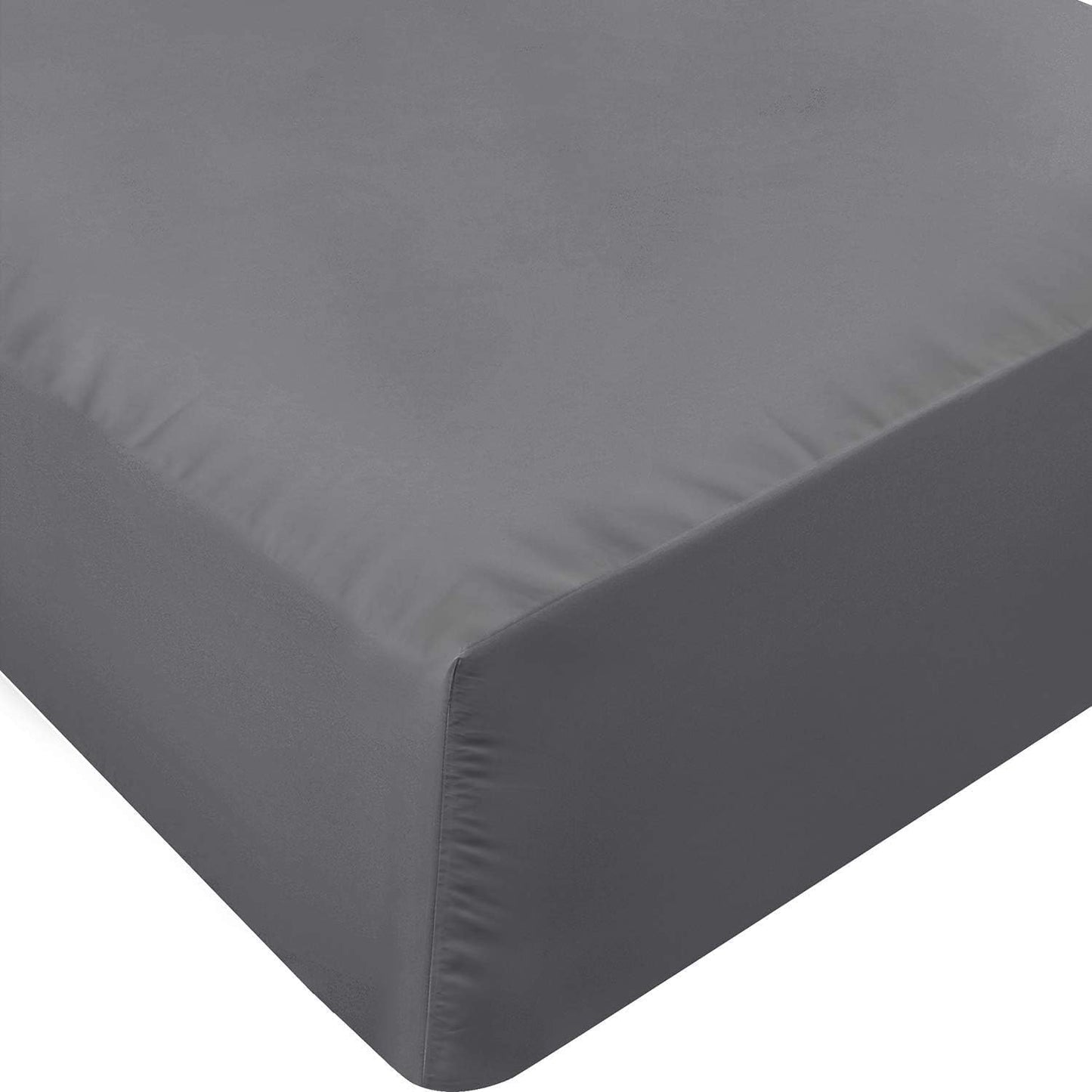 Utopia Bedding King Fitted Sheet - Bottom Sheet - Deep Pocket - Soft Microfiber - Shrinkage and Fade Resistant - Easy Care -1 Fitted Sheet Only (Grey)