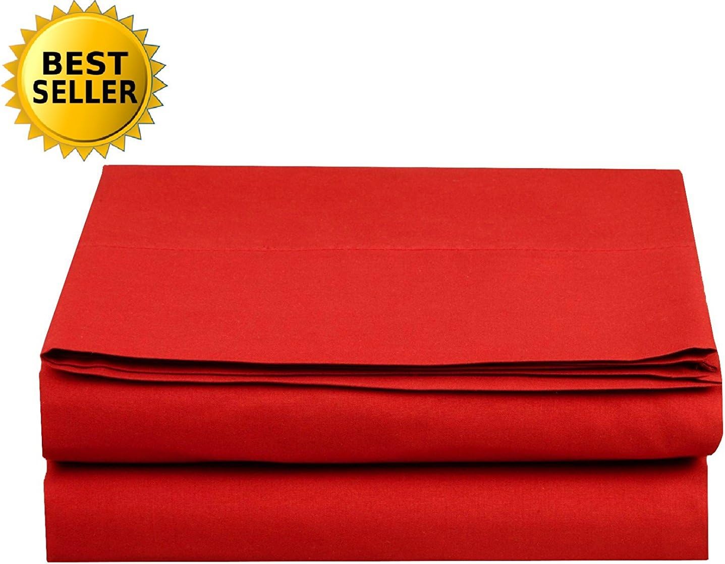 Luxury Flat Sheet on Amazon Elegant Comfort Wrinkle-Free 1500 Premier Hotel Quality 1-Piece Flat Sheet, King Size, White