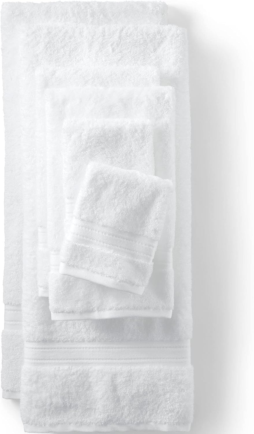 Lands' End Supima Towel White Bath Towel Set