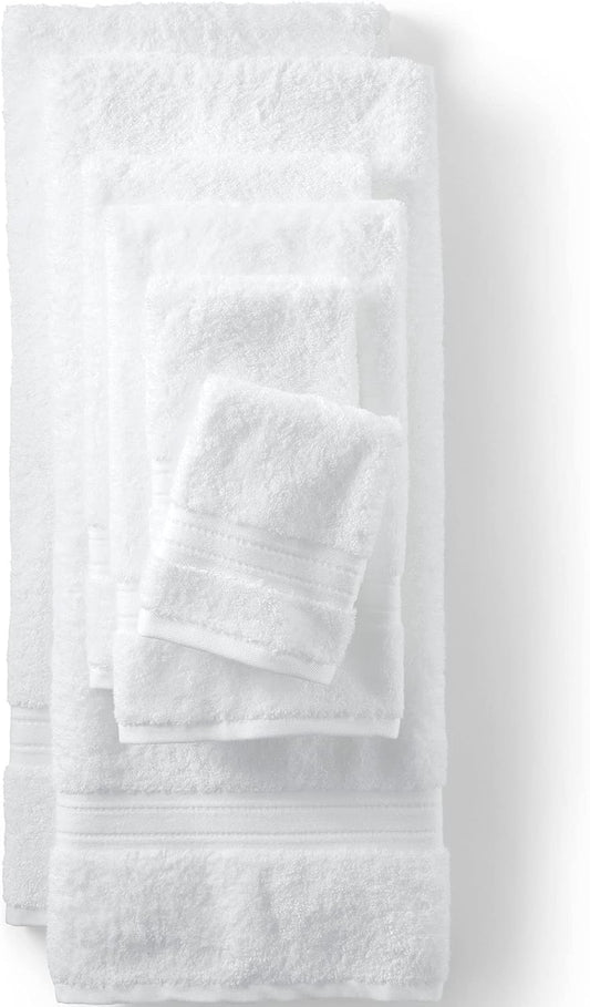 Lands' End Supima Towel White Bath Towel Set