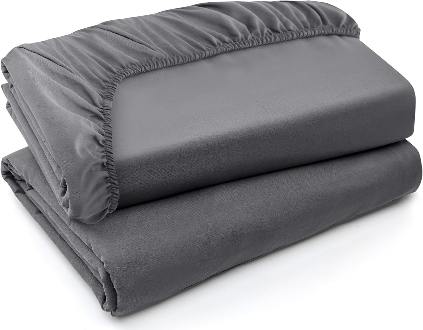Utopia Bedding King Fitted Sheet - Bottom Sheet - Deep Pocket - Soft Microfiber - Shrinkage and Fade Resistant - Easy Care -1 Fitted Sheet Only (Grey)