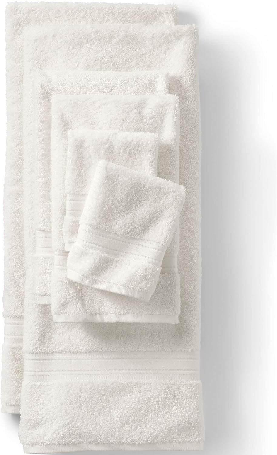 Lands' End Supima Towel White Bath Towel Set
