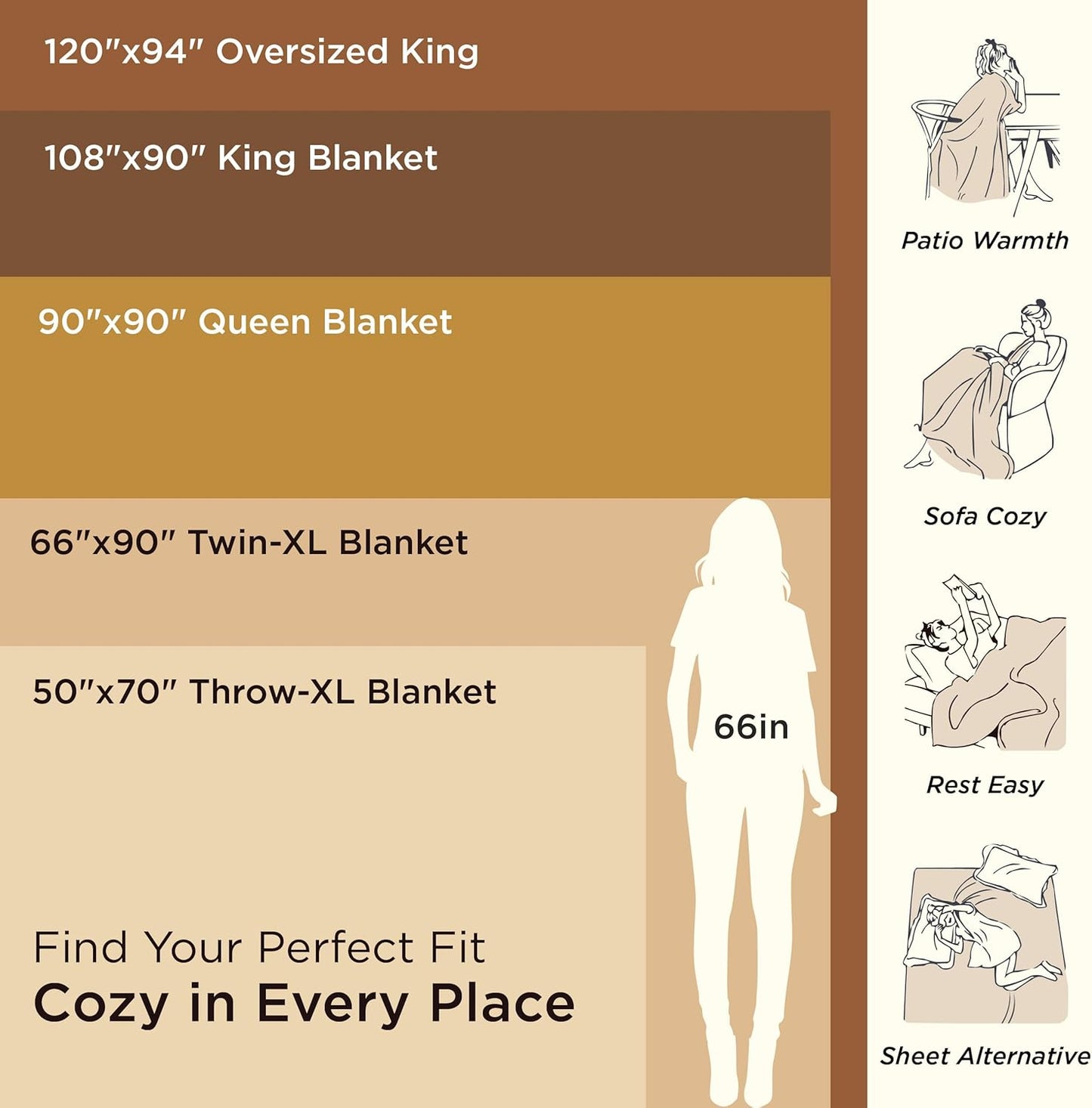 Bedsure 100% Cotton Blanket Queen Size for Bed - Breathable and Lightweight, Soft Cozy Textured Herringbone Woven Blanket for Summer, Linen Beige, 90x90 inches