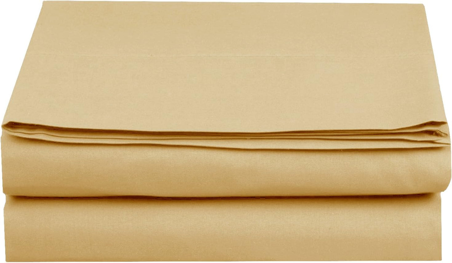 Luxury Flat Sheet on Amazon Elegant Comfort Wrinkle-Free 1500 Premier Hotel Quality 1-Piece Flat Sheet, King Size, White