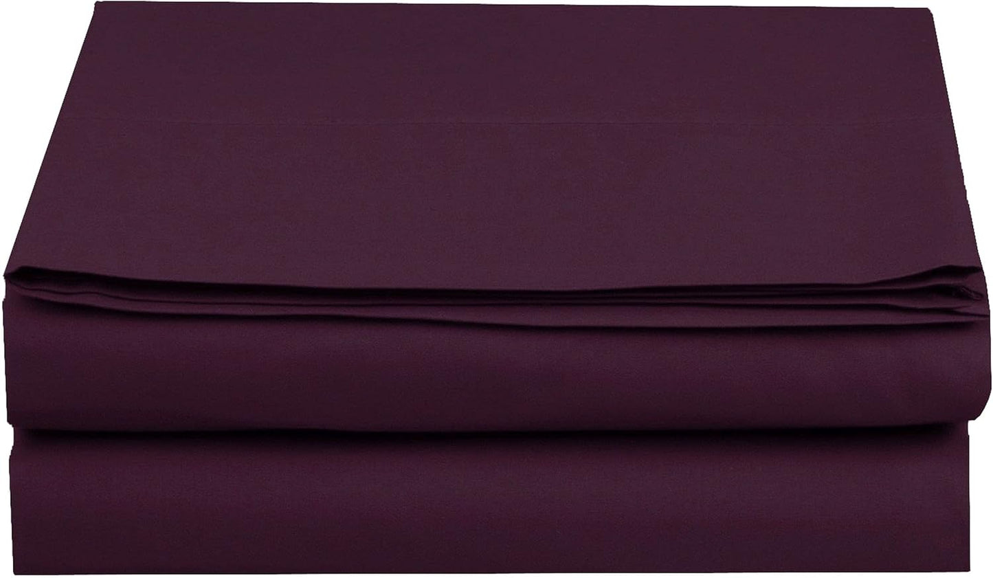 Luxury Flat Sheet on Amazon Elegant Comfort Wrinkle-Free 1500 Premier Hotel Quality 1-Piece Flat Sheet, King Size, White