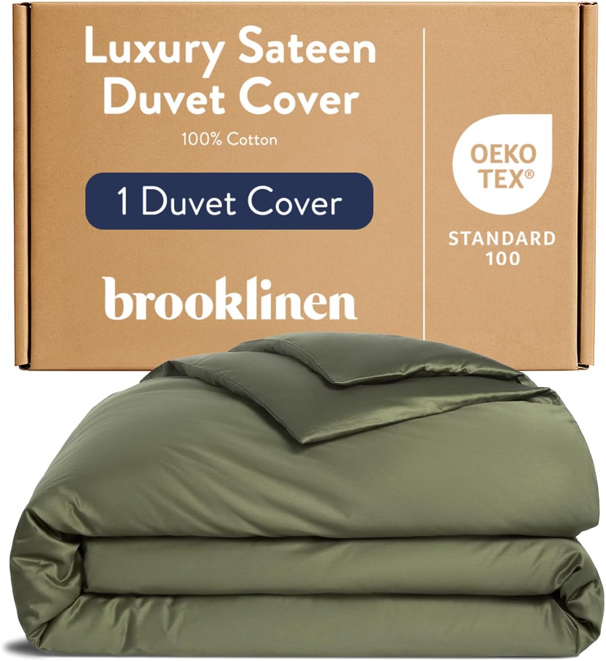 Brooklinen Luxury Sateen Duvet Cover - 100% Cotton, Full/Queen Size in White with Extra-Long Corner Ties and Button Closure | Best Luxury Sheets