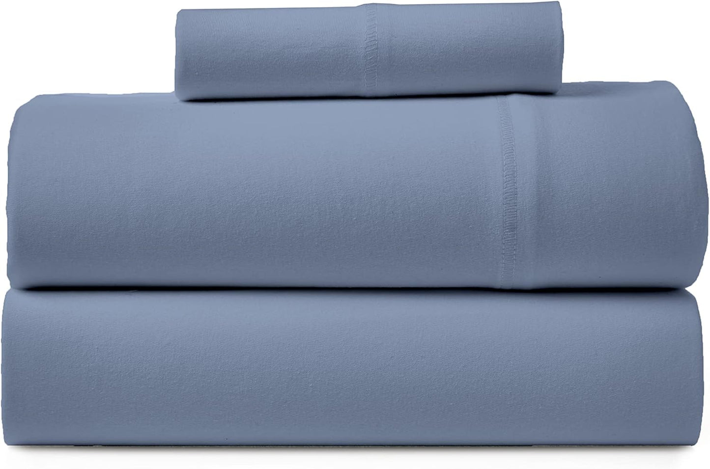 Road Trip America Jersey Knit Sheet Set - 4 Pieces Queen Cotton Sheets Set - Soft Cozy Stretchy Knit Bed Linen (Oatmeal, Queen)