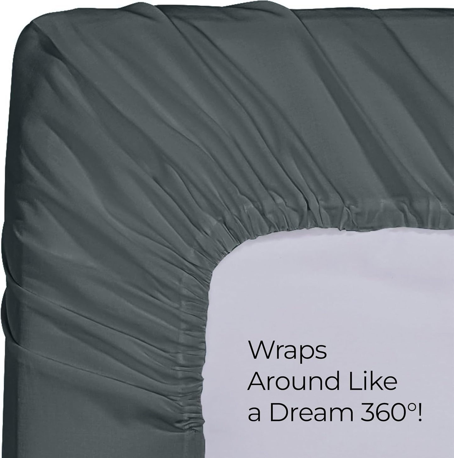 Utopia Bedding King Fitted Sheet - Bottom Sheet - Deep Pocket - Soft Microfiber - Shrinkage and Fade Resistant - Easy Care -1 Fitted Sheet Only (Grey)