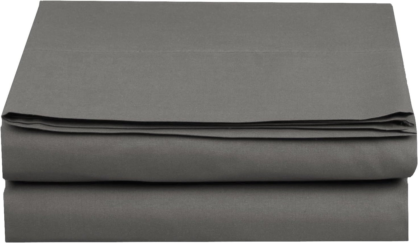 Luxury Flat Sheet on Amazon Elegant Comfort Wrinkle-Free 1500 Premier Hotel Quality 1-Piece Flat Sheet, King Size, White