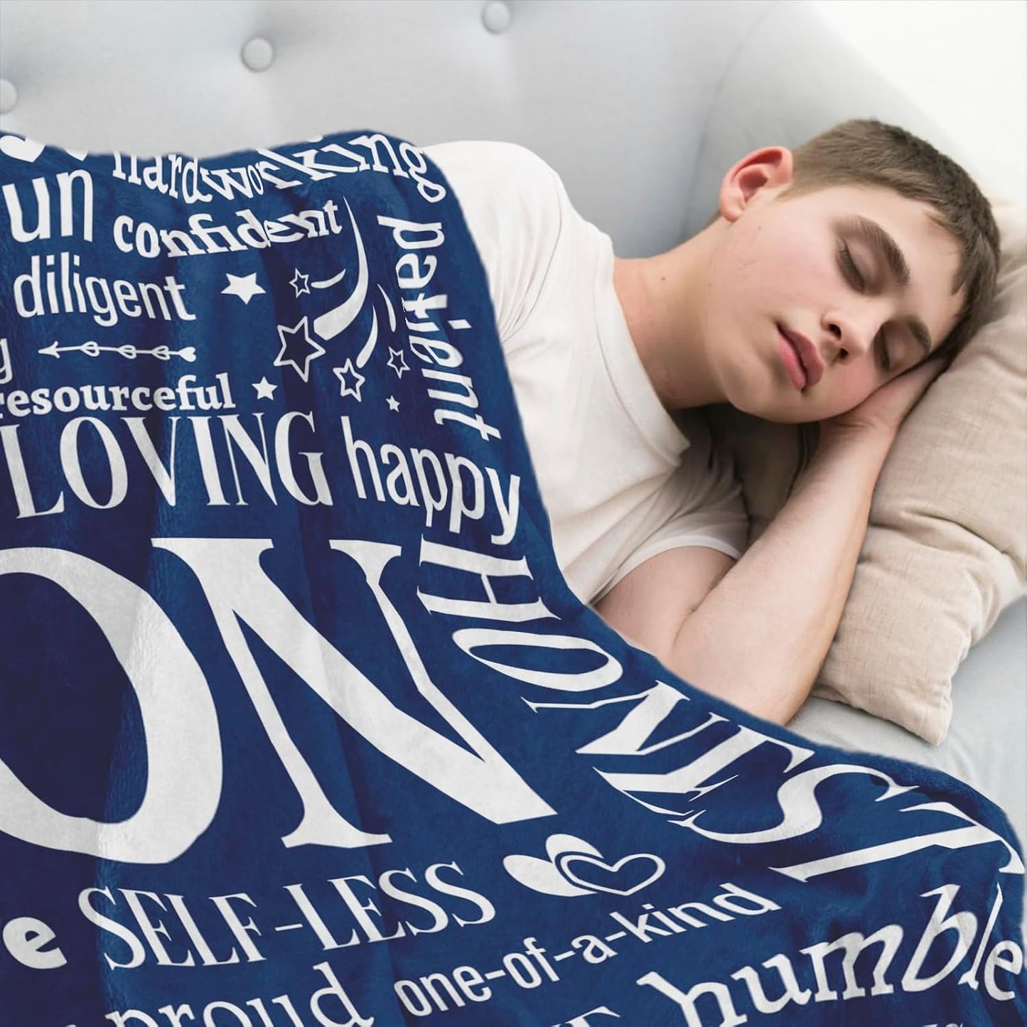 Gifts for Son Blanket Son Gifts from Mom and Dad Birthday Gift for Son Graduation Gift for Son Father Day Mother Day Son Birthday Christmas Baptism Easter Gifts for Grown Teen Son Blanket 50"x60"