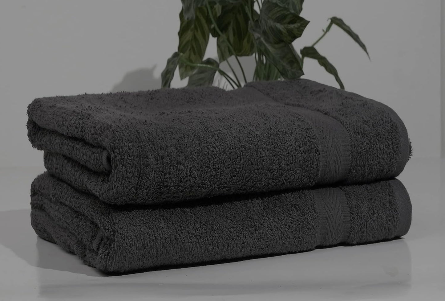 100% Cotton Bath Towels 24x48 Inches – Pack of 6 Towels for Bathroom, Gym, Spa, Hotel – Absorbent, Quick Dry, Lightweight Everyday Essential - Charcoal Grey