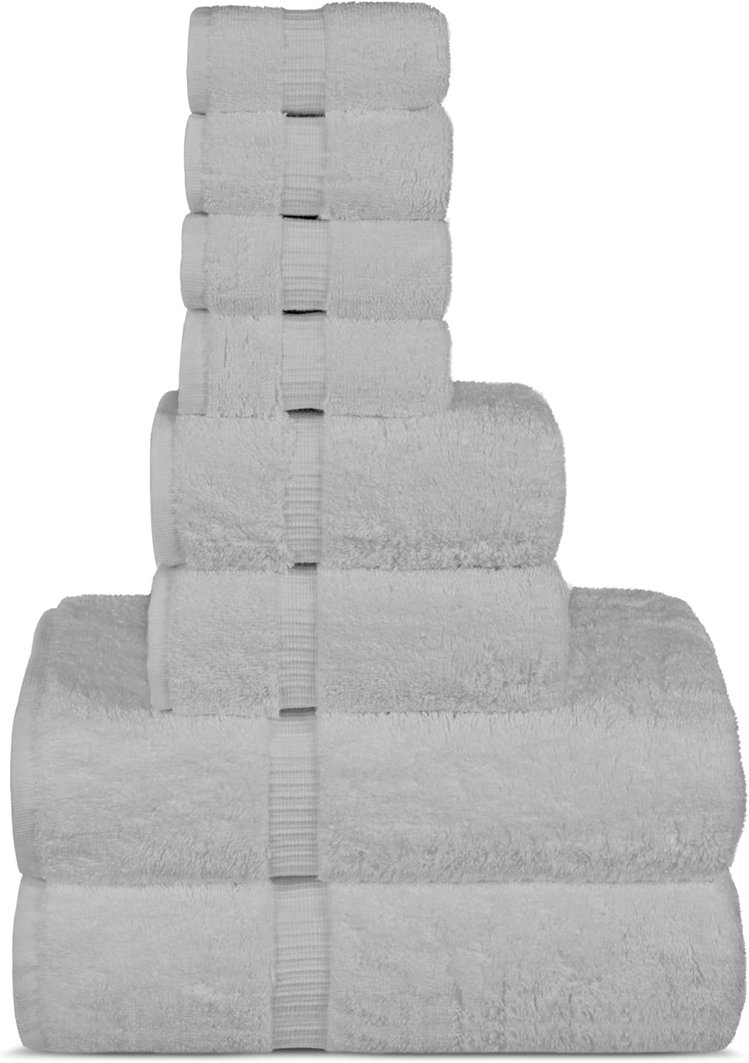 Chakir Turkish Linens | Hotel & Spa Quality 100% Cotton Premium Turkish Towels | Soft & Absorbent (4-Piece Bath Towels, White)