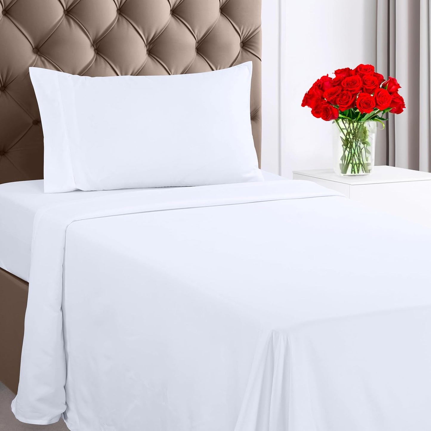 Utopia Bedding Queen Sheet Set – Brushed Microfiber – Ultra Soft Bed Sheets for Queen Size Bed Set – Deep Pocket, Wrinkle & Fade Resistant – Includes 1 Fitted, 1 Flat, 2 Pillowcases (Grey)