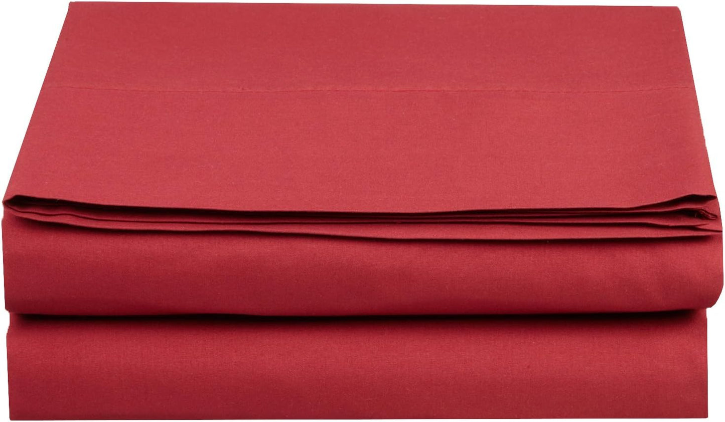Luxury Flat Sheet on Amazon Elegant Comfort Wrinkle-Free 1500 Premier Hotel Quality 1-Piece Flat Sheet, King Size, White