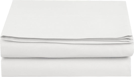 Luxury Flat Sheet on Amazon Elegant Comfort Wrinkle-Free 1500 Premier Hotel Quality 1-Piece Flat Sheet, King Size, White