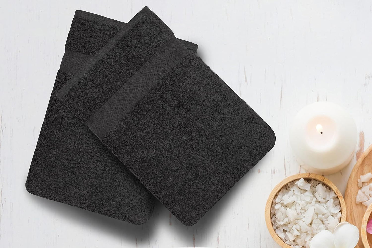 100% Cotton Bath Towels 24x48 Inches – Pack of 6 Towels for Bathroom, Gym, Spa, Hotel – Absorbent, Quick Dry, Lightweight Everyday Essential - Charcoal Grey