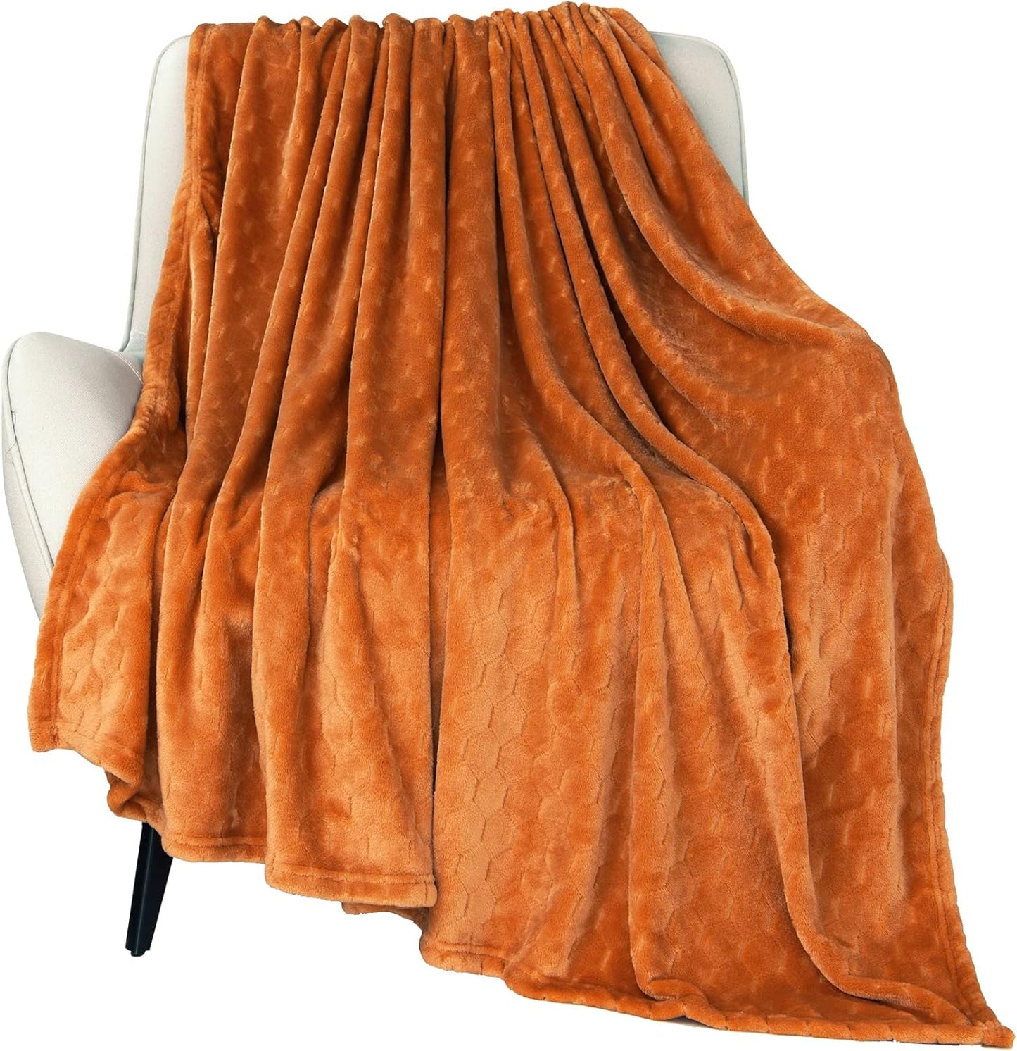 TOONOW Fleece Blanket Super Soft Cozy Throw Blanket 50" x 60", Lightweight Fuzzy Comfy Textured Flannel Blanket Warm Plush Throw Blankets for Couch, Sofa, Bed, Light Grey