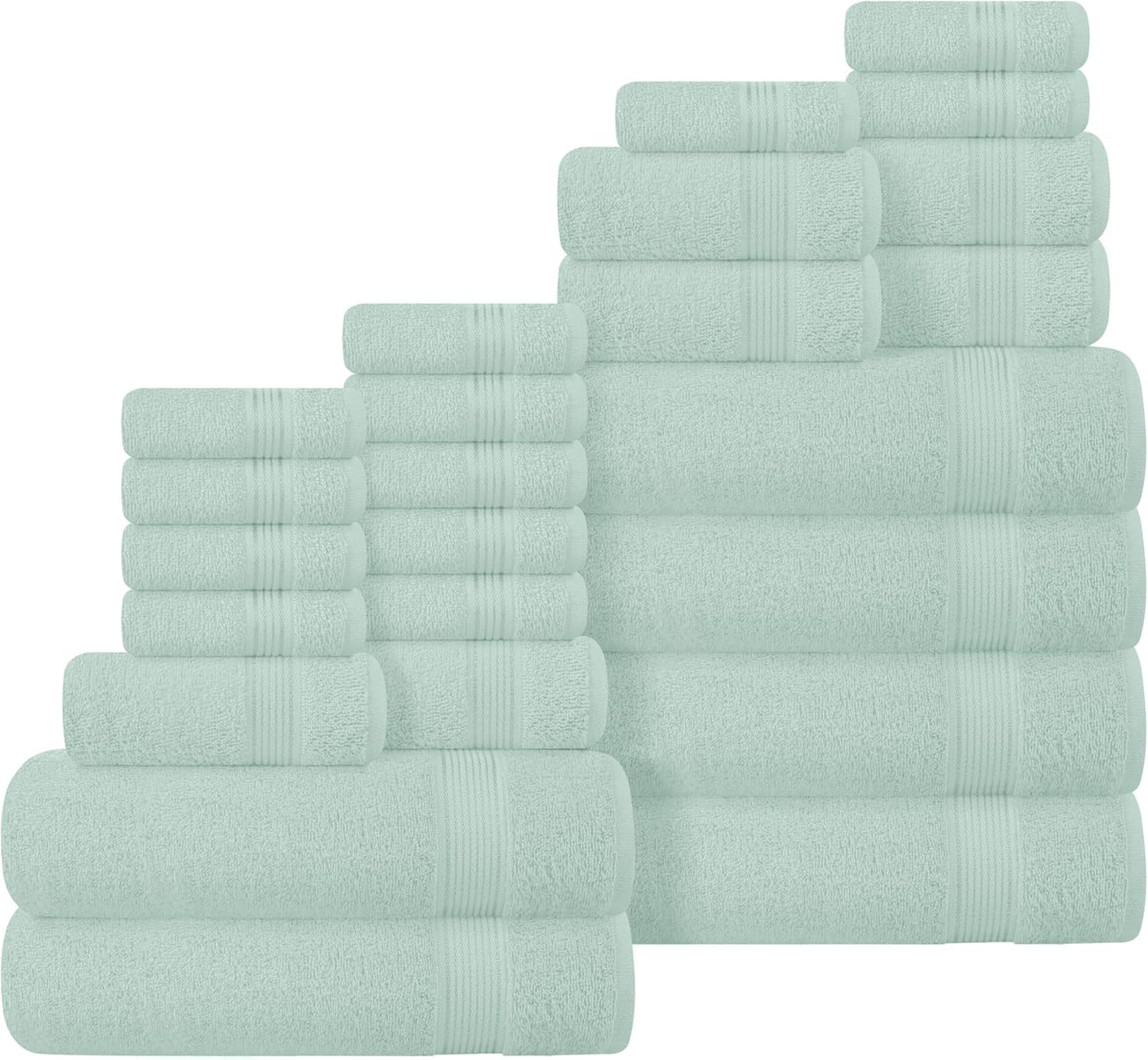 Belizzi Home Ultra Soft 3 Pack Cotton Towel Set, Contains a Bath Towel 28x55 inch, a Hand Towel 16x24 inch & a Wash Coth 12x12 inch, Ideal Everyday use, Compact & Lightweight - Black
