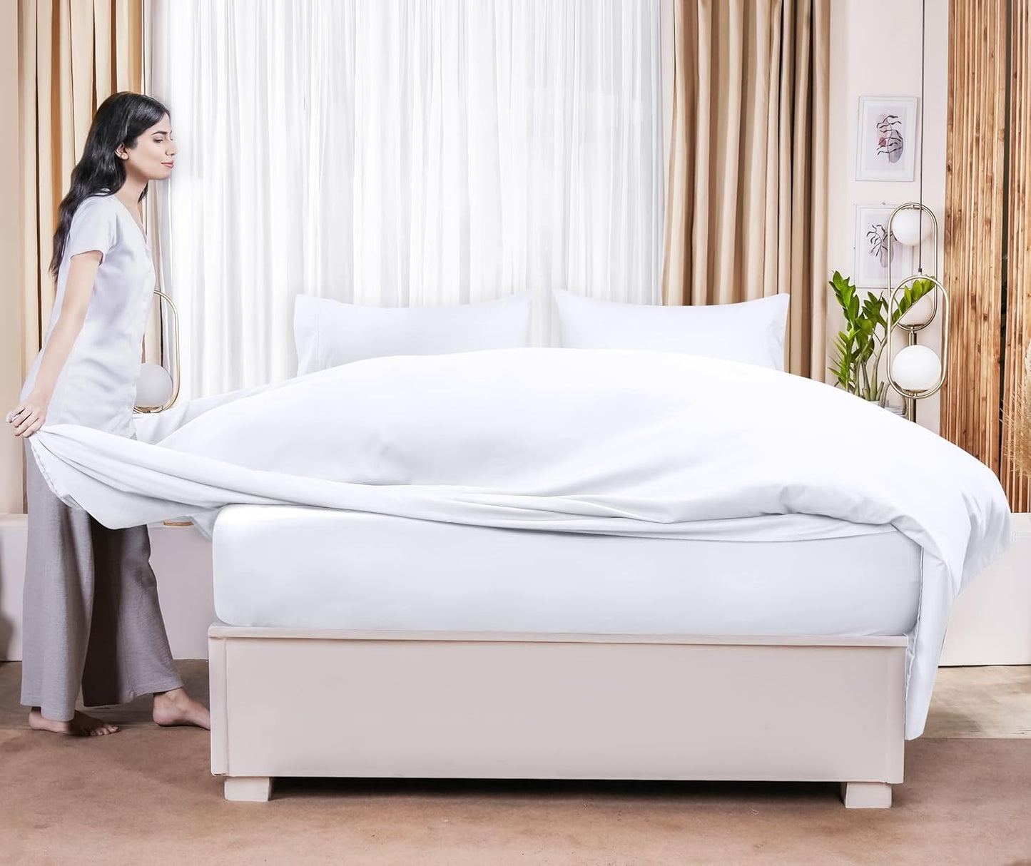 Utopia Bedding Flat Sheet - 1 Pack (Queen, White) - Soft Brushed Microfiber Fabric - Shrinkage & Fade Resistant Top Sheet - Easy Care Bed Sheet