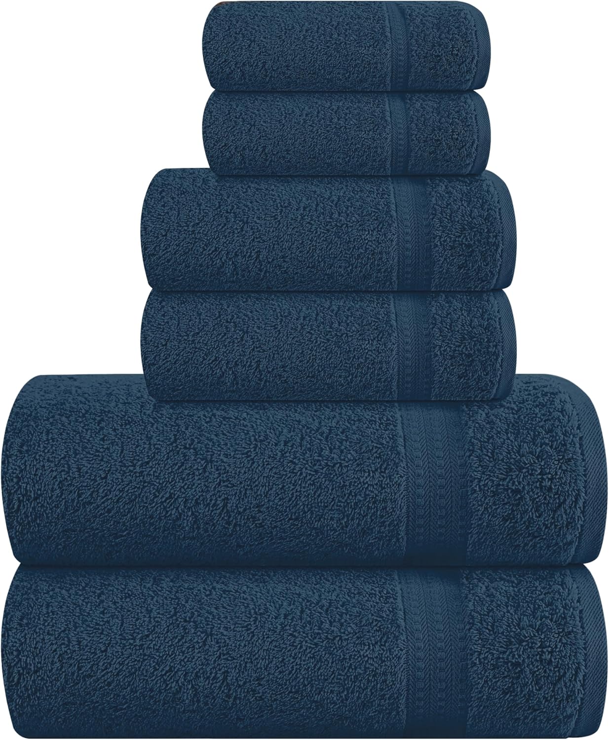 6 Piece Towel Set, 100% Combed Cotton - 2 Bath Towels, 2 Hand Towels, 2 Wash Cloths - 500 GSM Luxury Hotel Quality Ultra Soft Highly Absorbent Towel Set for Bathroom - Tan
