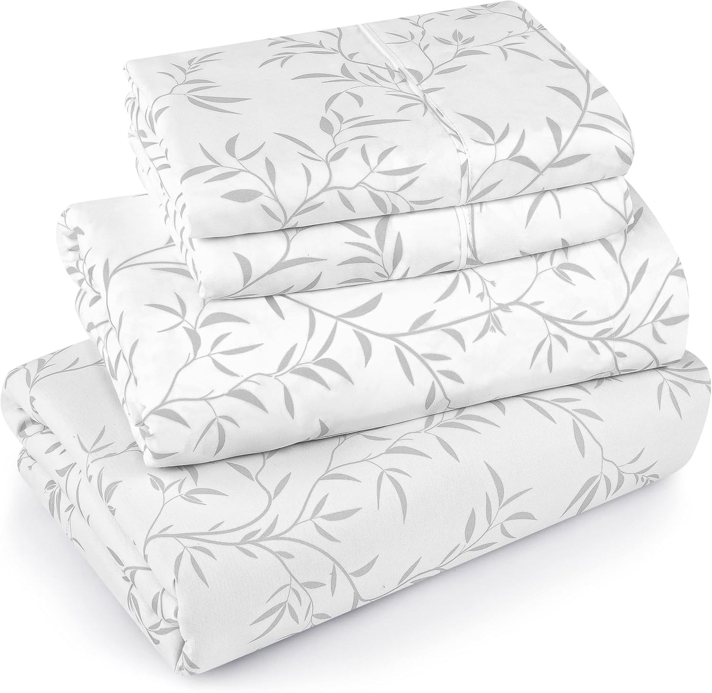 Utopia Bedding Queen Sheet Set – Brushed Microfiber – Ultra Soft Bed Sheets for Queen Size Bed Set – Deep Pocket, Wrinkle & Fade Resistant – Includes 1 Fitted, 1 Flat, 2 Pillowcases (Grey)
