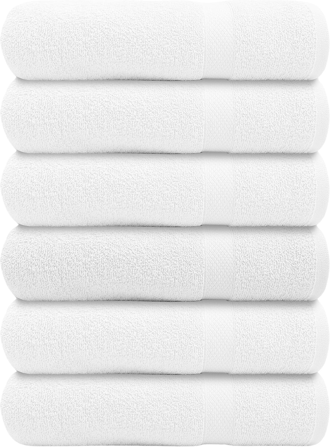 100% Cotton Bath Towels 24x48 Inches – Pack of 6 Towels for Bathroom, Gym, Spa, Hotel – Absorbent, Quick Dry, Lightweight Everyday Essential - Charcoal Grey