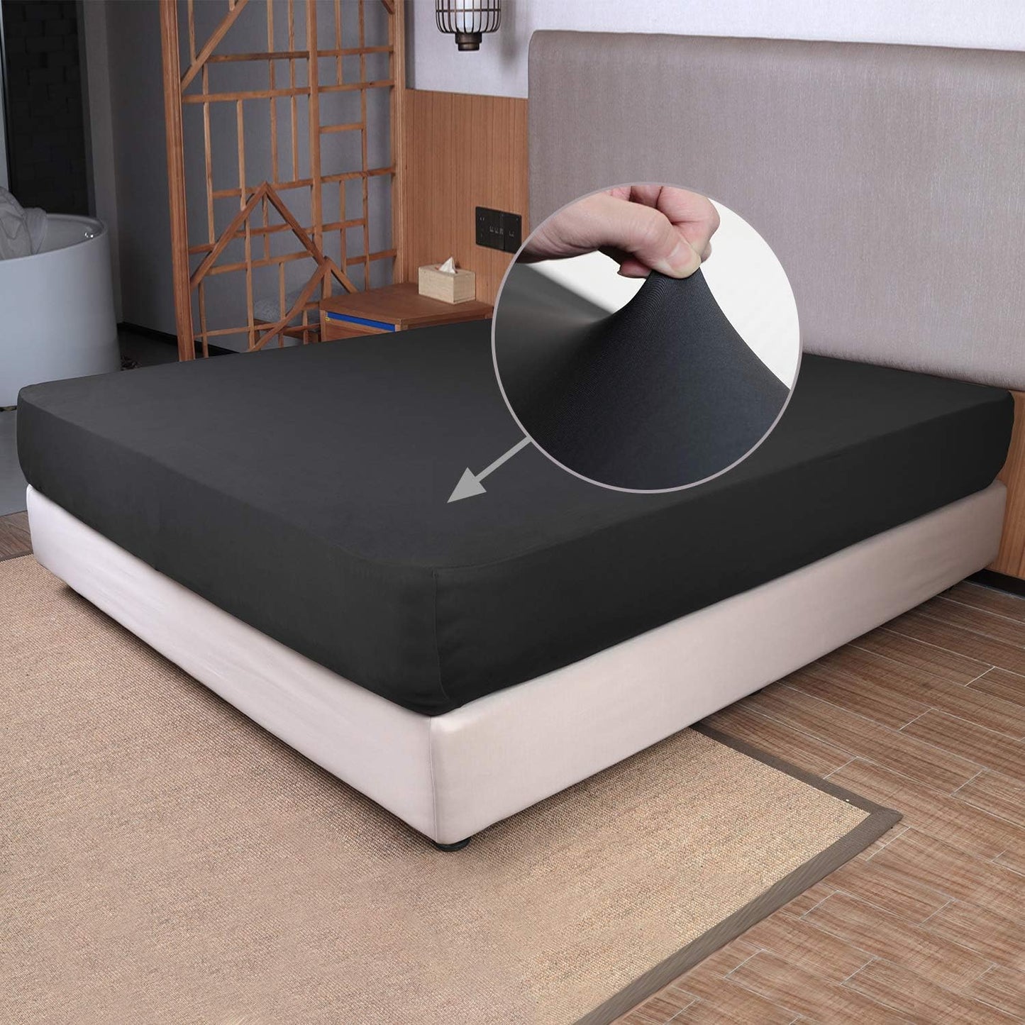 Soft Stretch Full Size Fitted Sheet Only - Jersey Knit, 4-Way Stretchy Snug Fit, Wrinkle Free & Stay in Place, No More Slipping Off for Mattress, Soft & Comfortable - White, Full