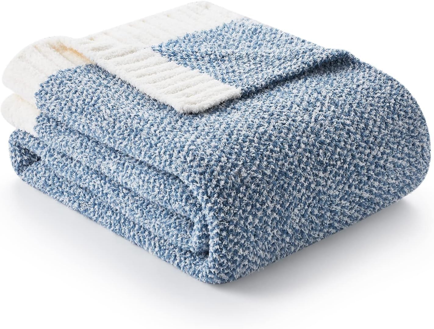 Snuggle Sac Heather Taupe Throw Blanket for Couch, Reversible Super Soft Knitted Blankets Warm Cozy Knit Fuzzy Plush Lightweight Throws for Sofa, Bed, Camping, Picnic, Taupe, 50x60 inches