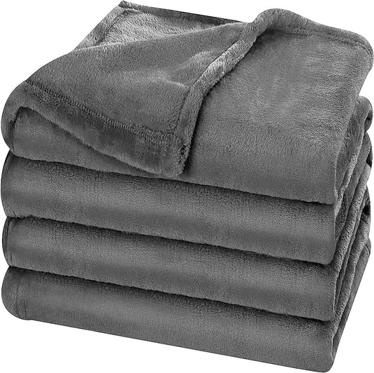 Fleece Blanket Lightweight Throw Blankets for Sofa,Couch,Bed,Super Soft Cozy Microfiber Blanket(Grey，5060)