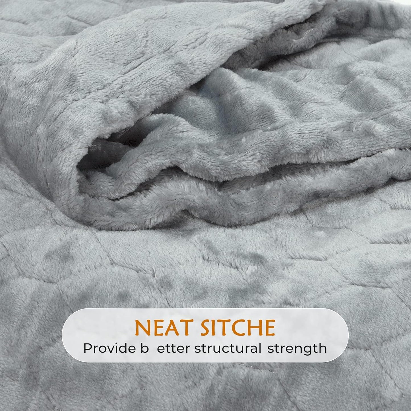 TOONOW Fleece Blanket Super Soft Cozy Throw Blanket 50" x 60", Lightweight Fuzzy Comfy Textured Flannel Blanket Warm Plush Throw Blankets for Couch, Sofa, Bed, Light Grey