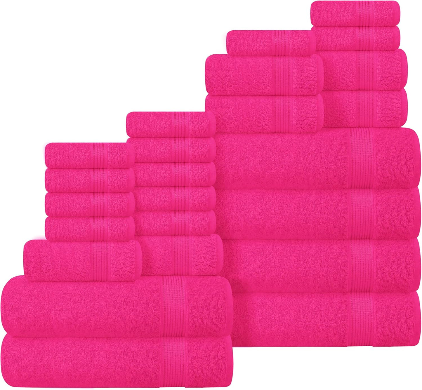 Belizzi Home Ultra Soft 3 Pack Cotton Towel Set, Contains a Bath Towel 28x55 inch, a Hand Towel 16x24 inch & a Wash Coth 12x12 inch, Ideal Everyday use, Compact & Lightweight - Black