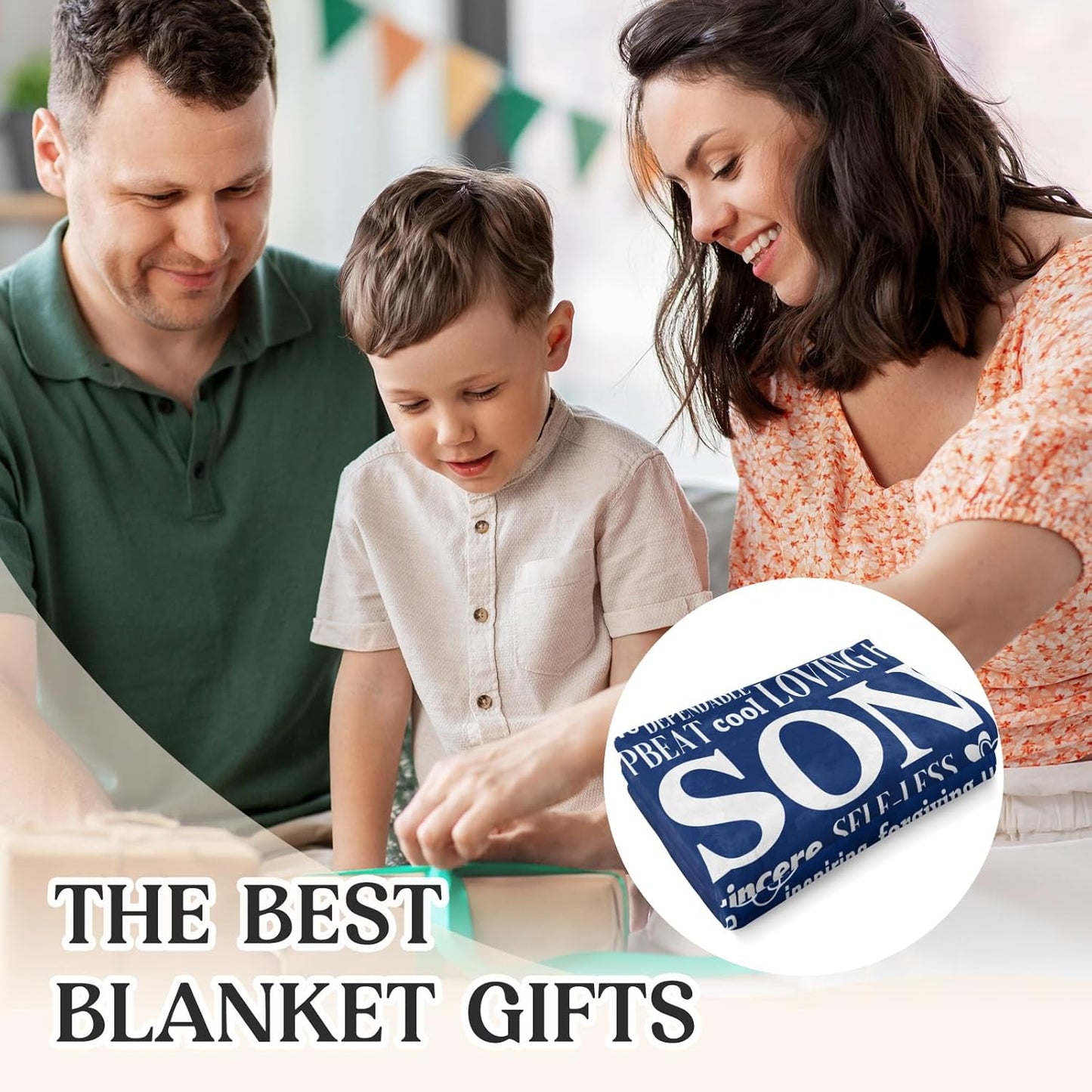 Gifts for Son Blanket Son Gifts from Mom and Dad Birthday Gift for Son Graduation Gift for Son Father Day Mother Day Son Birthday Christmas Baptism Easter Gifts for Grown Teen Son Blanket 50"x60"