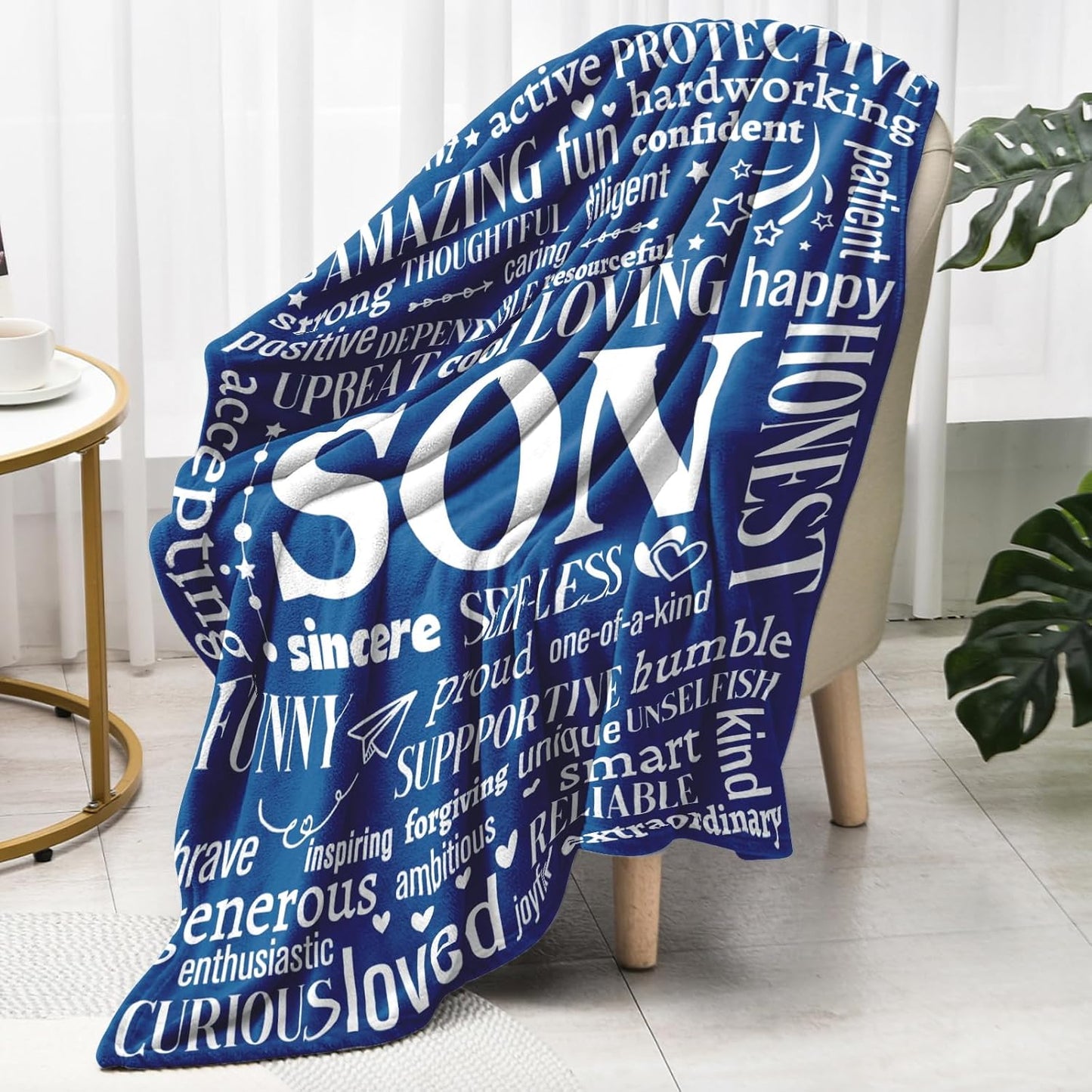 Gifts for Son Blanket Son Gifts from Mom and Dad Birthday Gift for Son Graduation Gift for Son Father Day Mother Day Son Birthday Christmas Baptism Easter Gifts for Grown Teen Son Blanket 50"x60"