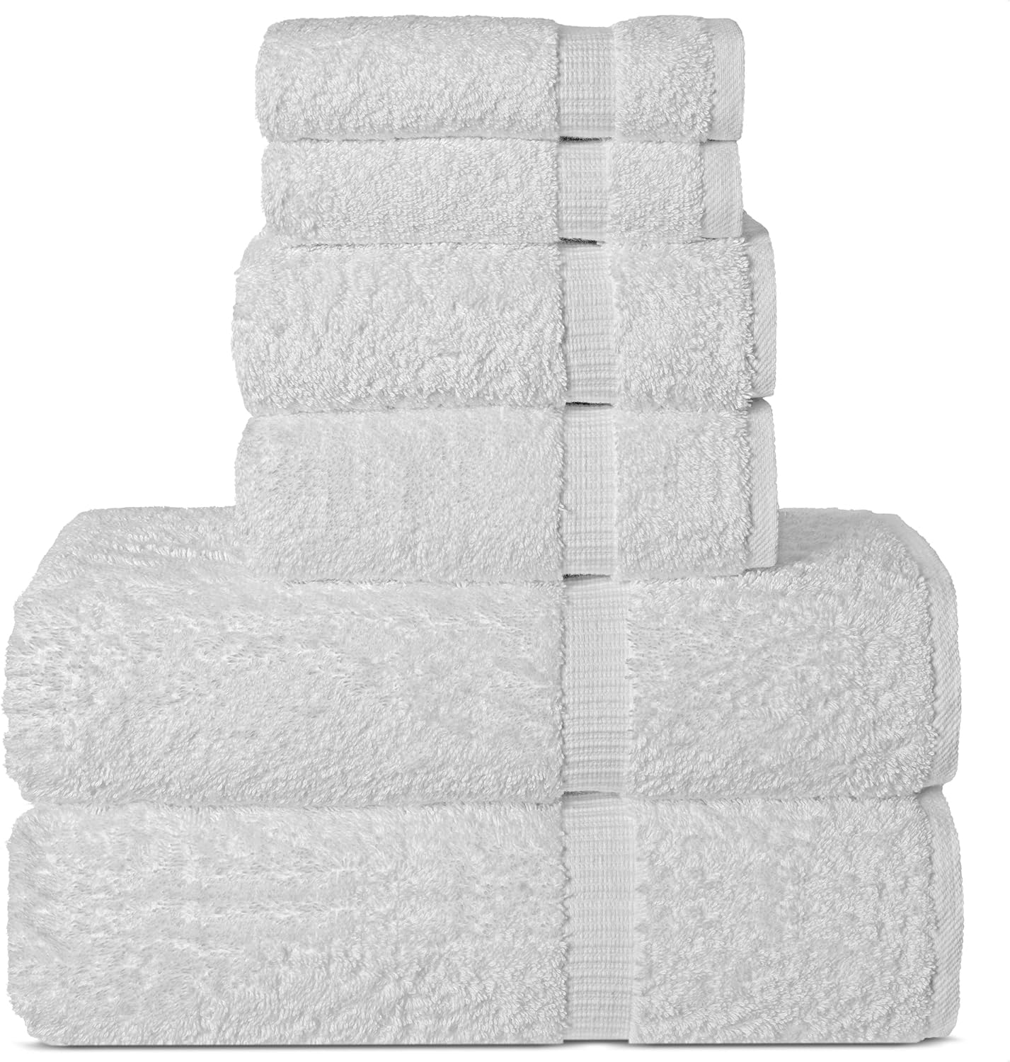 Chakir Turkish Linens | Hotel & Spa Quality 100% Cotton Premium Turkish Towels | Soft & Absorbent (4-Piece Bath Towels, White)