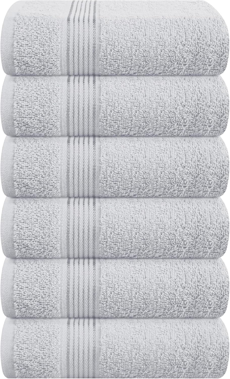 Belizzi Home Ultra Soft 3 Pack Cotton Towel Set, Contains a Bath Towel 28x55 inch, a Hand Towel 16x24 inch & a Wash Coth 12x12 inch, Ideal Everyday use, Compact & Lightweight - Black