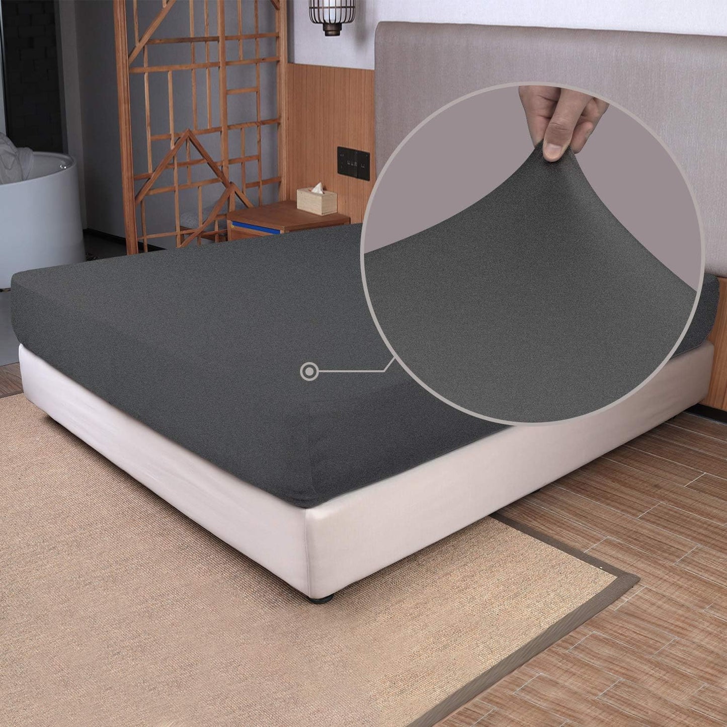 Soft Stretch Full Size Fitted Sheet Only - Jersey Knit, 4-Way Stretchy Snug Fit, Wrinkle Free & Stay in Place, No More Slipping Off for Mattress, Soft & Comfortable - White, Full