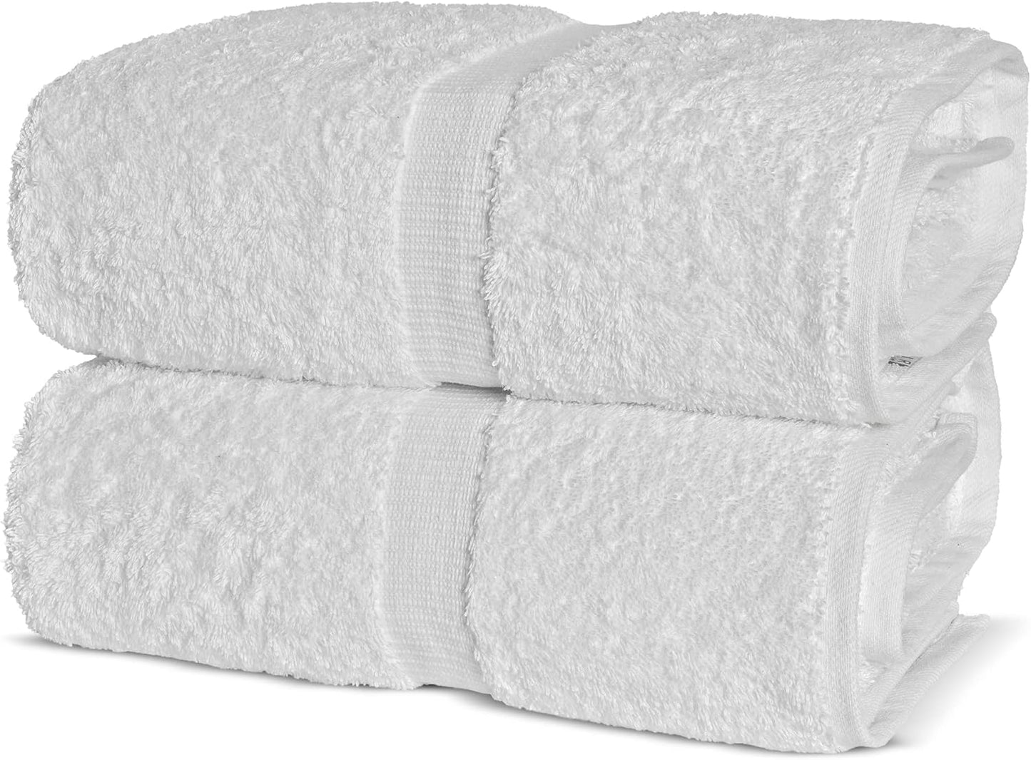 Chakir Turkish Linens | Hotel & Spa Quality 100% Cotton Premium Turkish Towels | Soft & Absorbent (4-Piece Bath Towels, White)