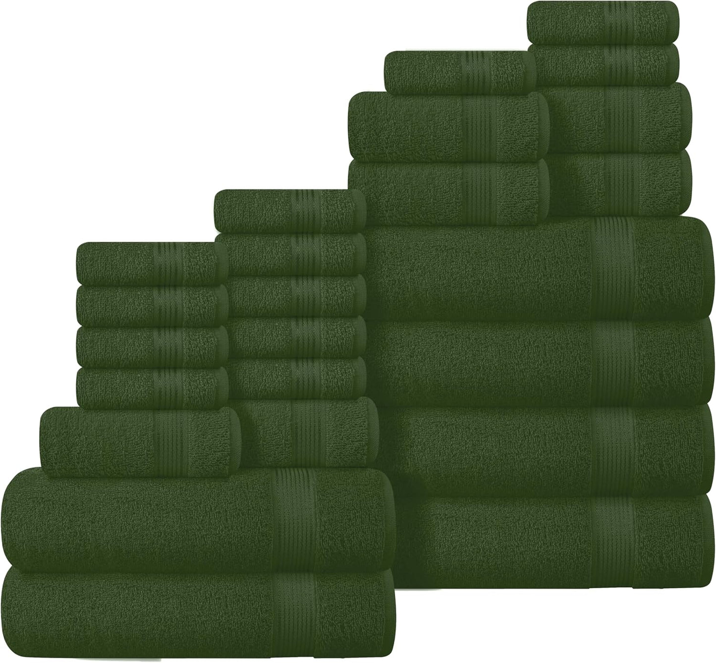 Belizzi Home Ultra Soft 3 Pack Cotton Towel Set, Contains a Bath Towel 28x55 inch, a Hand Towel 16x24 inch & a Wash Coth 12x12 inch, Ideal Everyday use, Compact & Lightweight - Black
