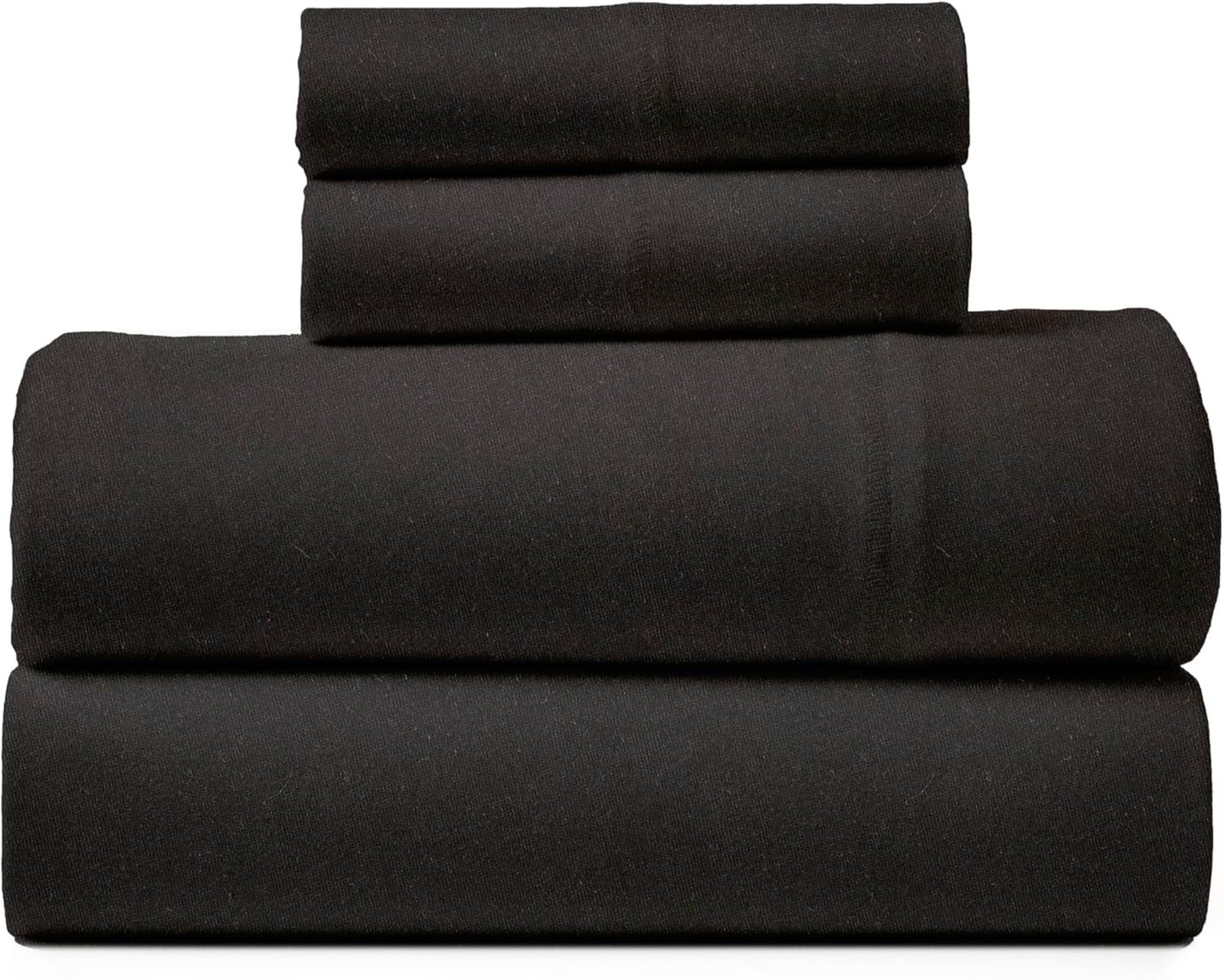 Road Trip America Jersey Knit Sheet Set - 4 Pieces Queen Cotton Sheets Set - Soft Cozy Stretchy Knit Bed Linen (Oatmeal, Queen)