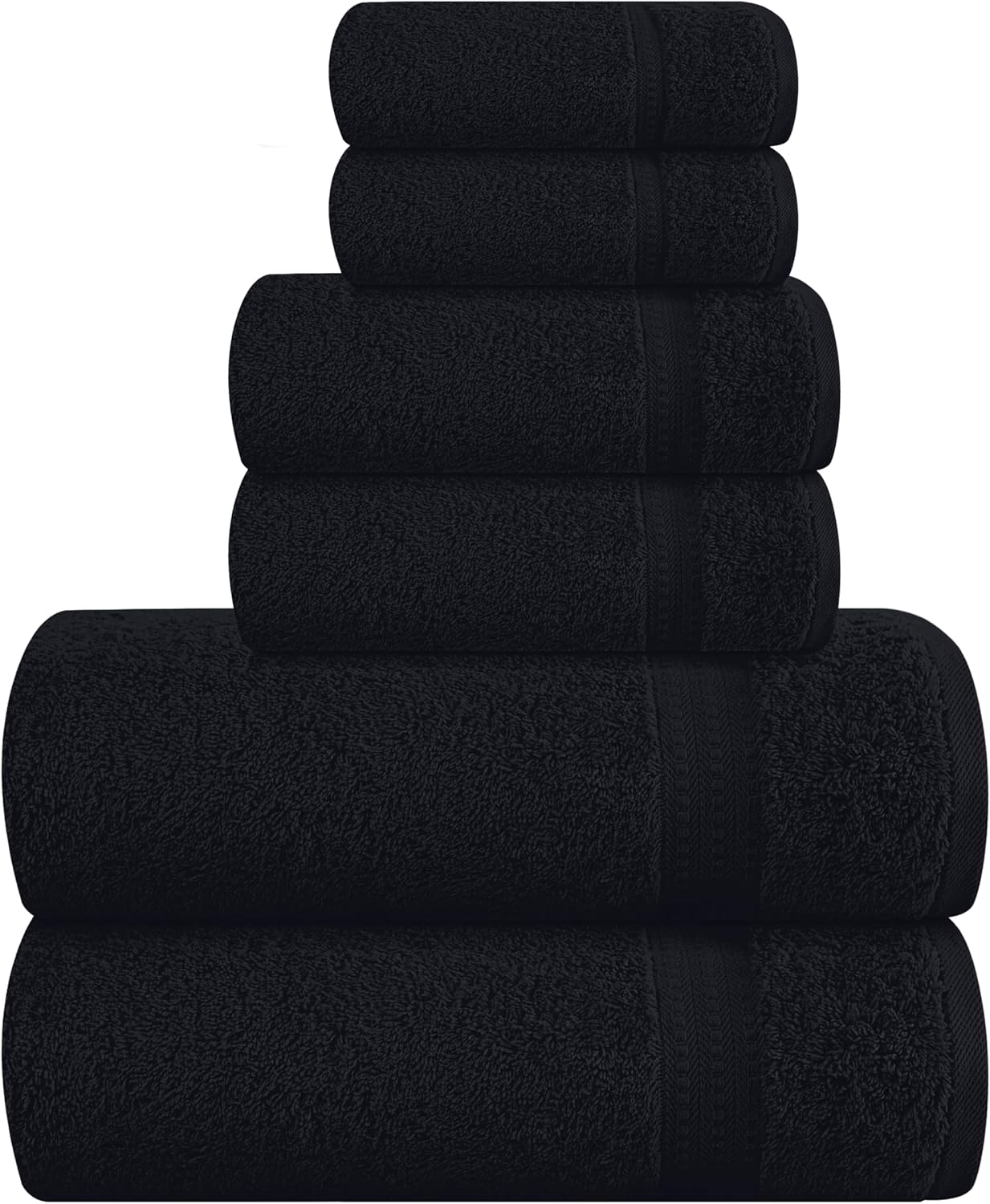6 Piece Towel Set, 100% Combed Cotton - 2 Bath Towels, 2 Hand Towels, 2 Wash Cloths - 500 GSM Luxury Hotel Quality Ultra Soft Highly Absorbent Towel Set for Bathroom - Tan