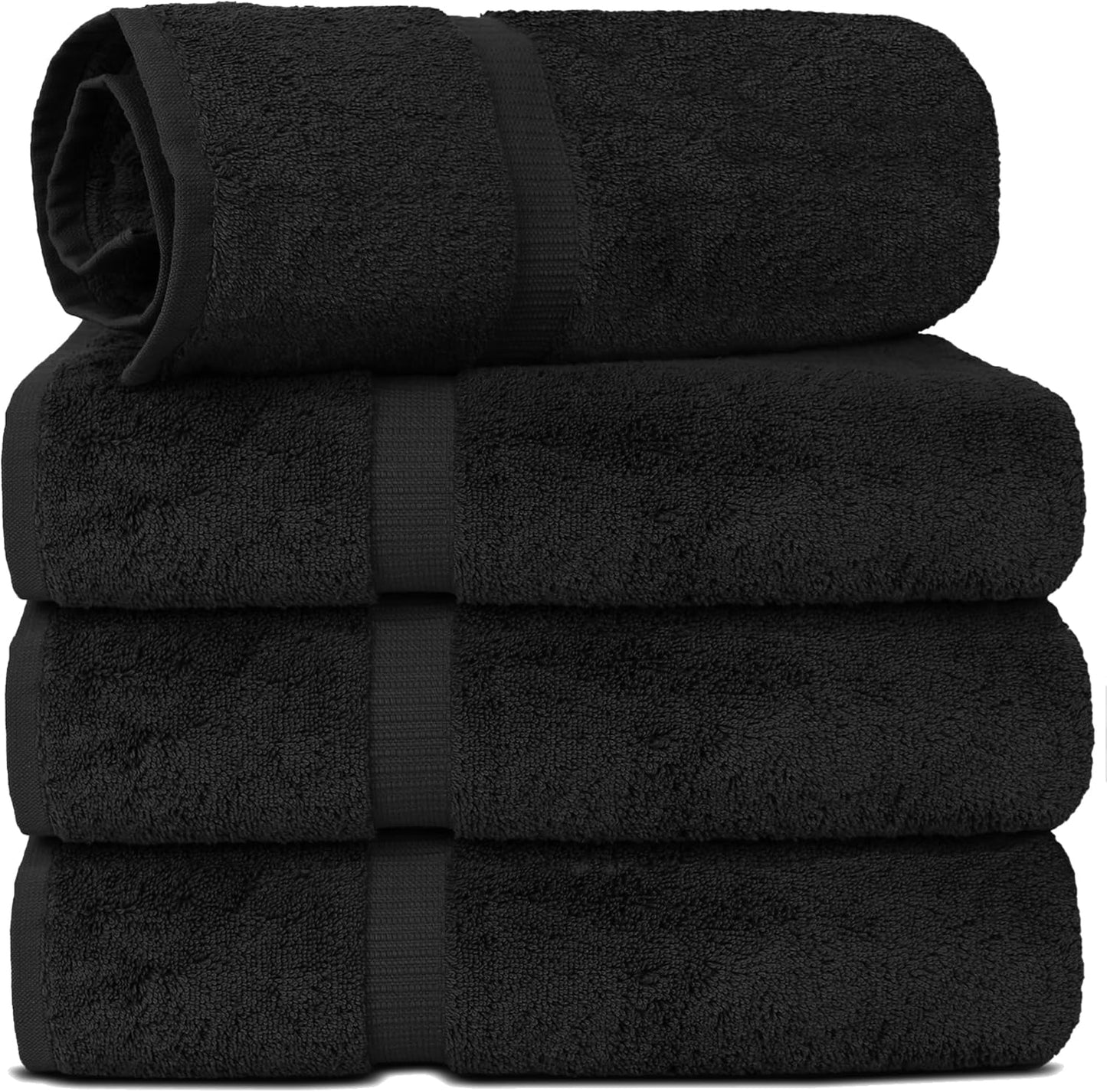 Chakir Turkish Linens | Hotel & Spa Quality 100% Cotton Premium Turkish Towels | Soft & Absorbent (4-Piece Bath Towels, White)