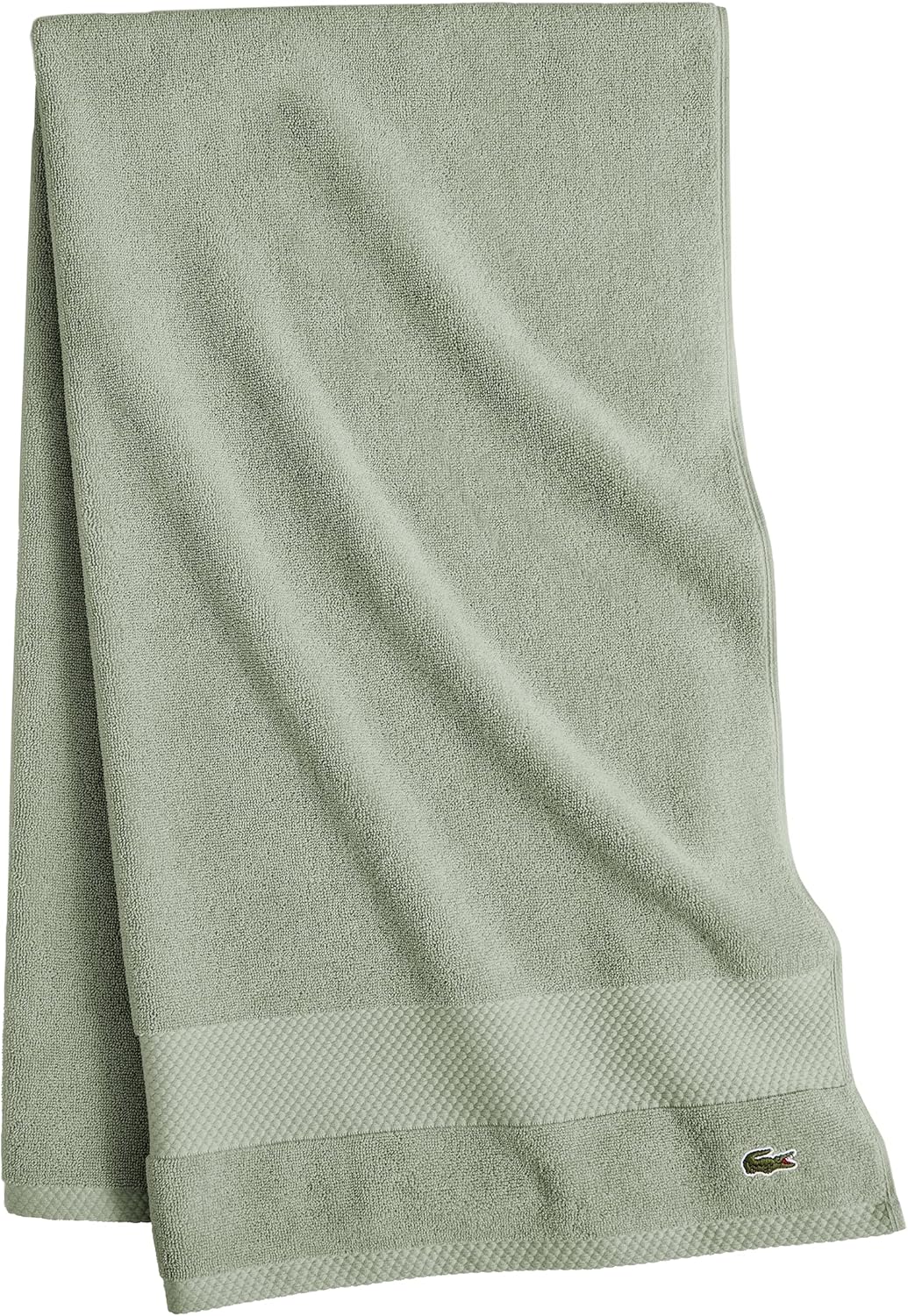Lacoste Heritage Supima Cotton Bath Towel, Aloe, 30" x 54"