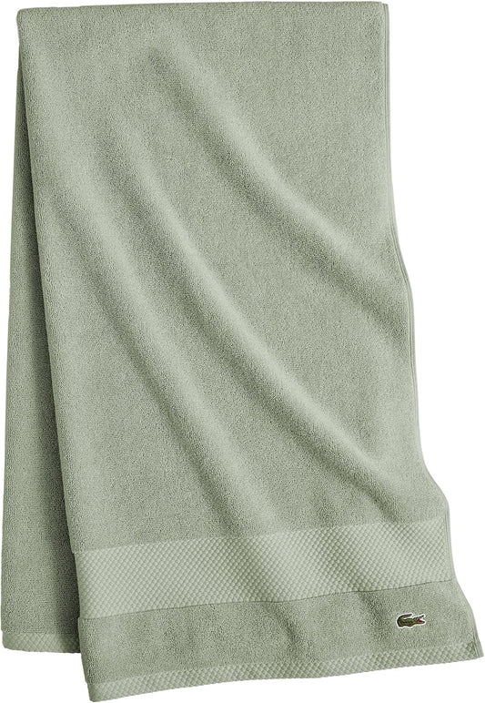 Lacoste Heritage Supima Cotton Bath Towel, Aloe, 30" x 54"