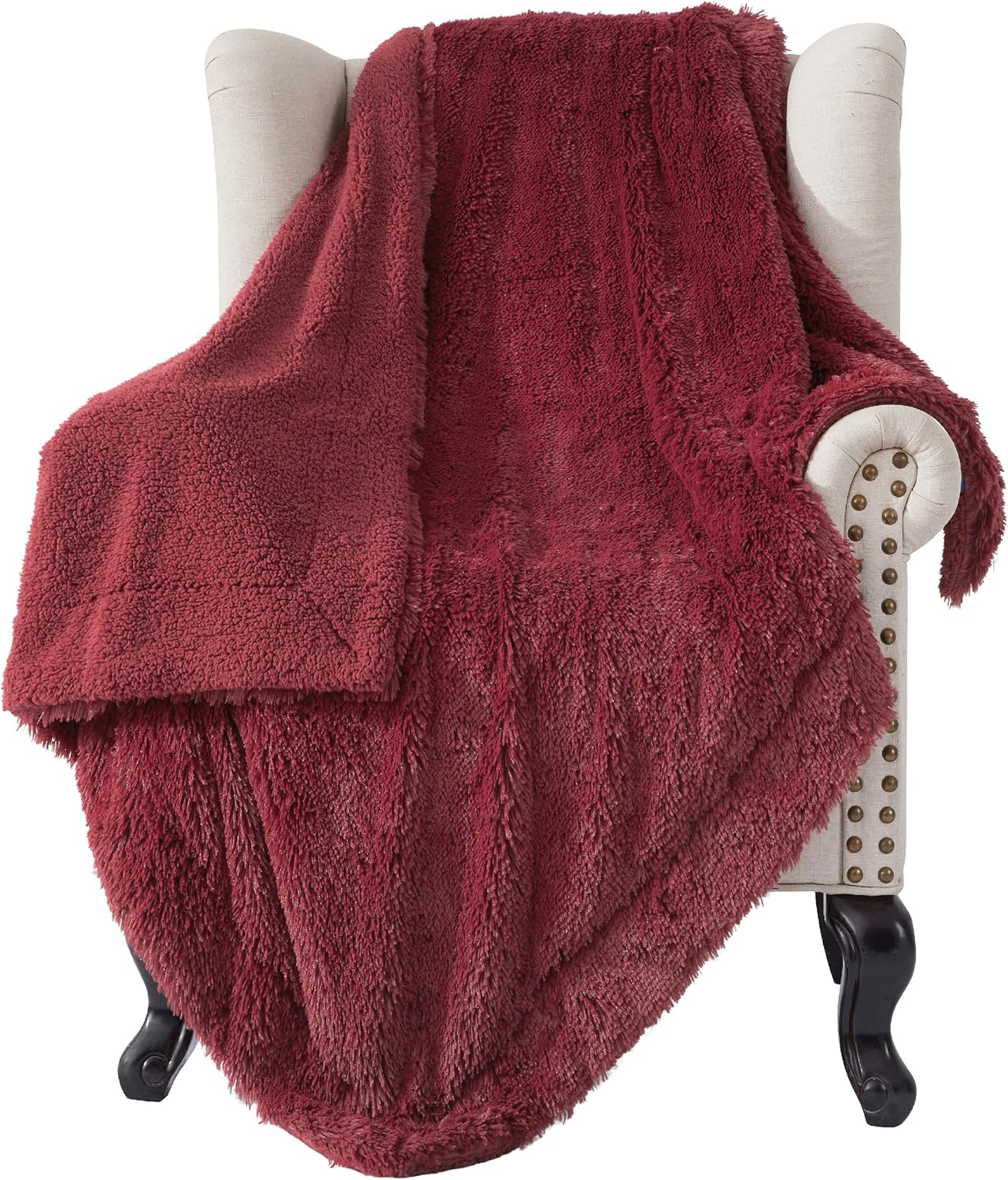 Bedsure Fluffy Throw Blanket Gifts for Women Men, Soft Fleece Sherpa Cozy Fuzzy Plush Warm Minky Thick Faux Fur Throw for Couch, Bed, Home Living Room Decor Bedroom Blanket Gifts for Mom Dad, Grey
